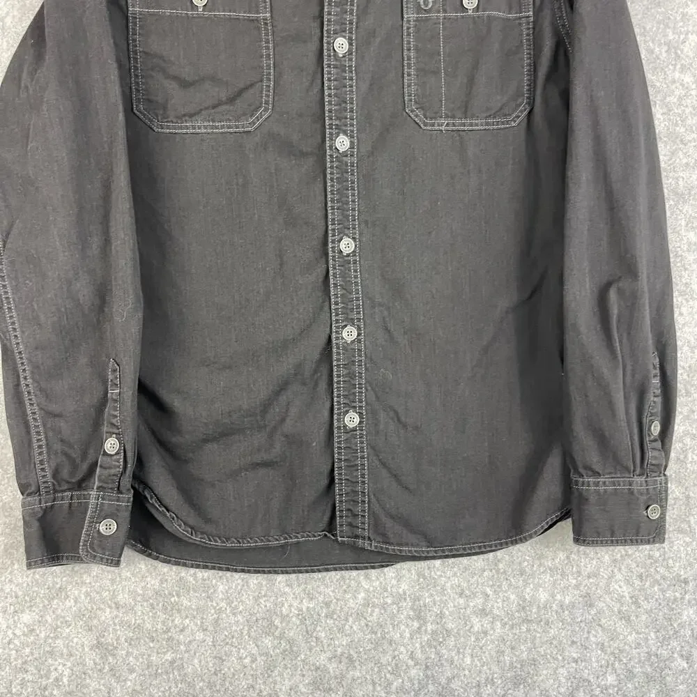 True Religion Heritage‎ Shirt Mens 2XL Black Button Up Long Sleeve Workwear